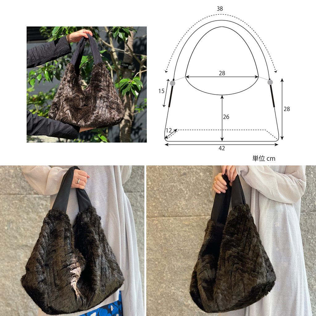 nanfan ショルダーファーバッグ